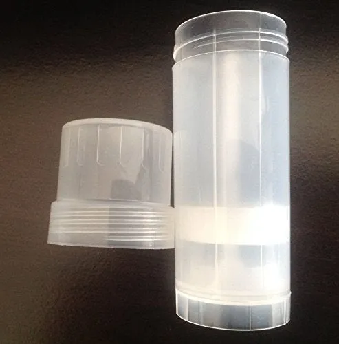 (11) Empty Clear Plastic Deodorant Containers (Natural) - 2.2 Oz Cylinders for heel balm, lotion bar etc. …