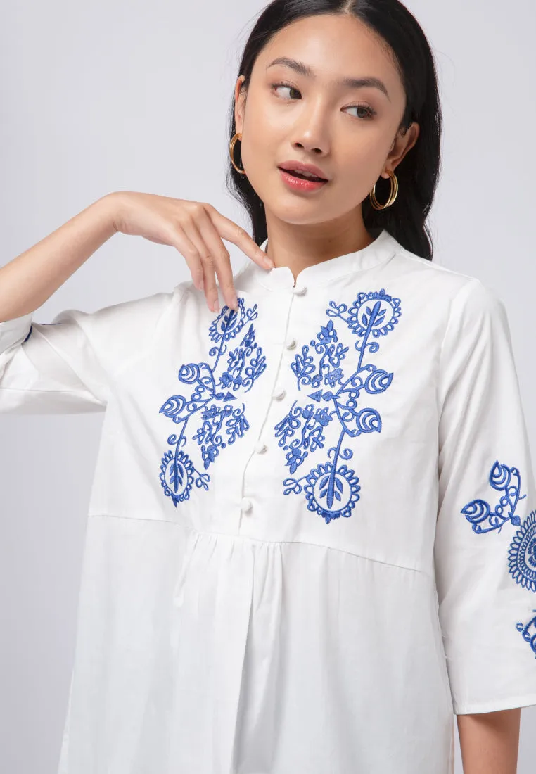 3/4 Sleeves Tunic with Embroidery