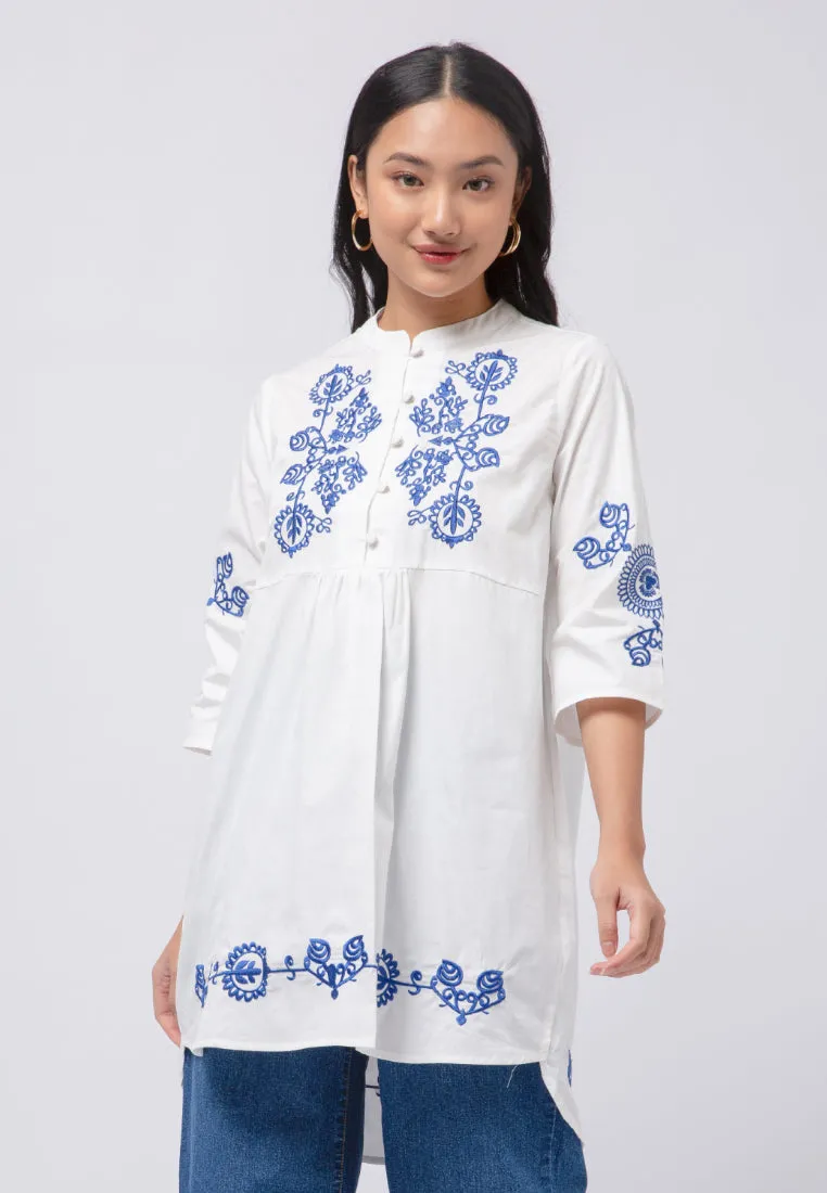 3/4 Sleeves Tunic with Embroidery