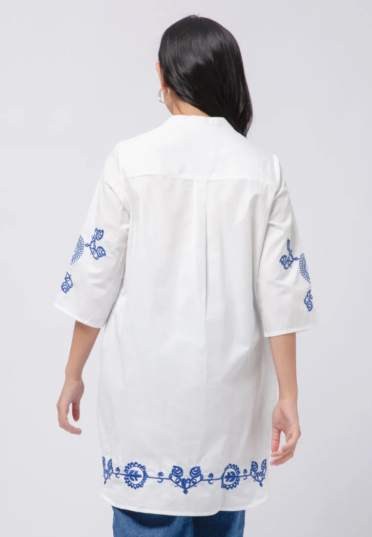 3/4 Sleeves Tunic with Embroidery