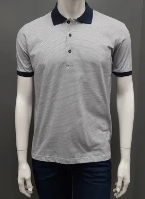 6th Sense Diamond Print Polo Shirt - White Mix