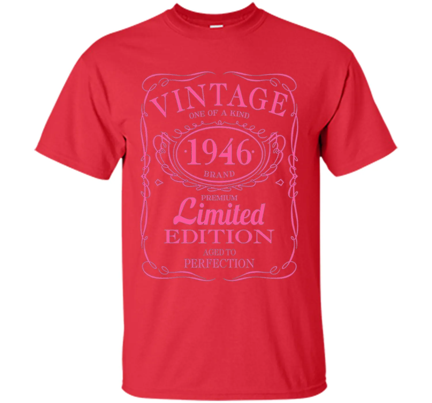 70th Birthday Gift Vintage 1946 Limited Edition T-Shirt Pink