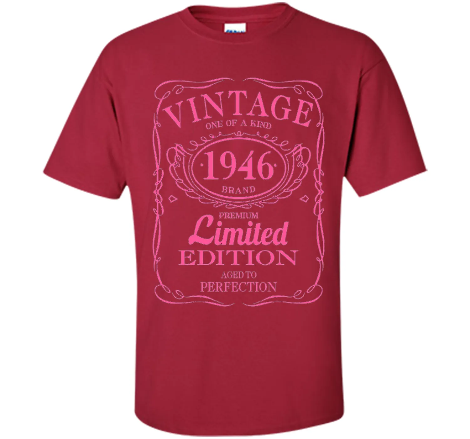 70th Birthday Gift Vintage 1946 Limited Edition T-Shirt Pink
