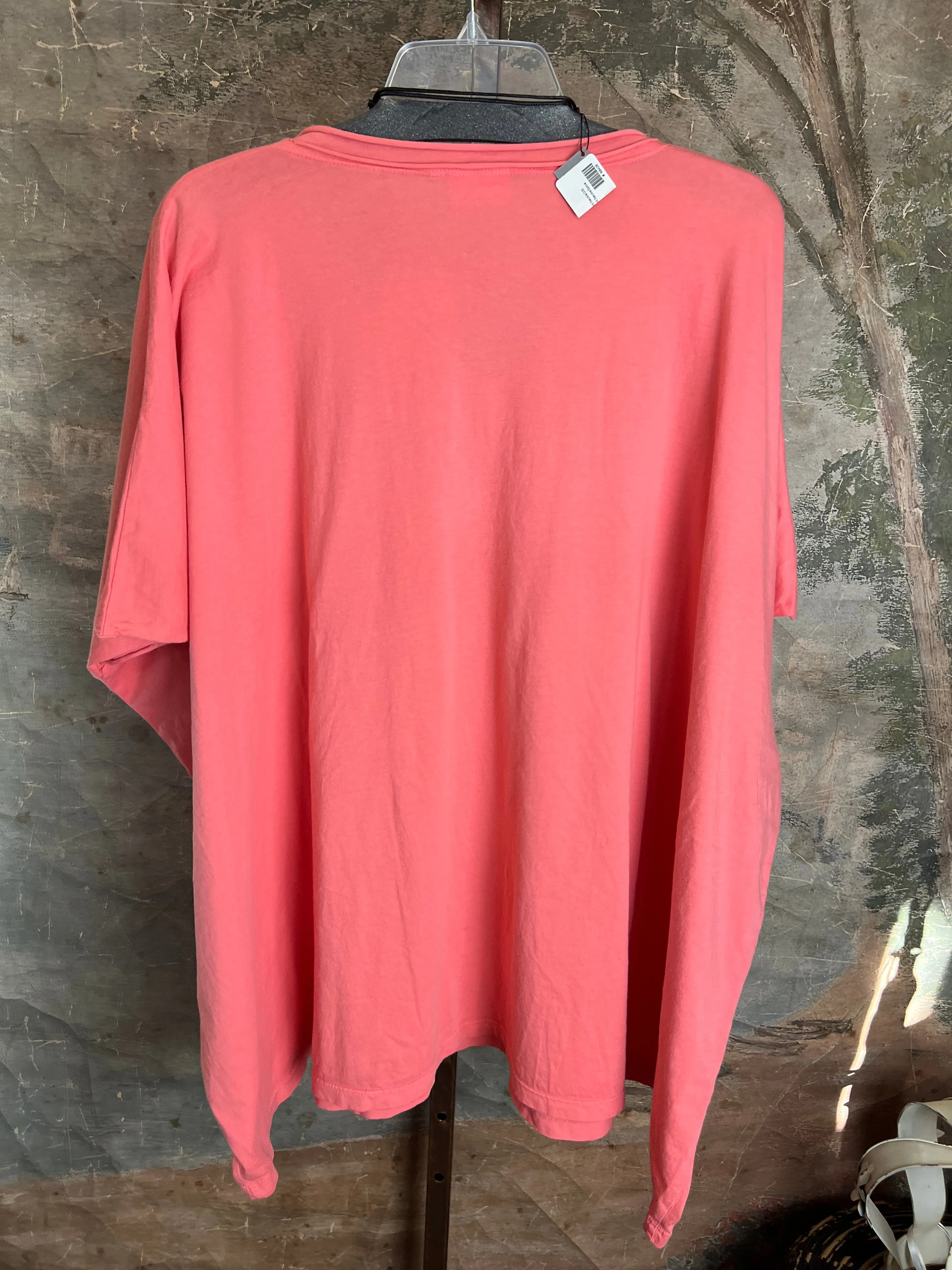 8715 Solid V-Elbow Tunic Tshirt-Camelia