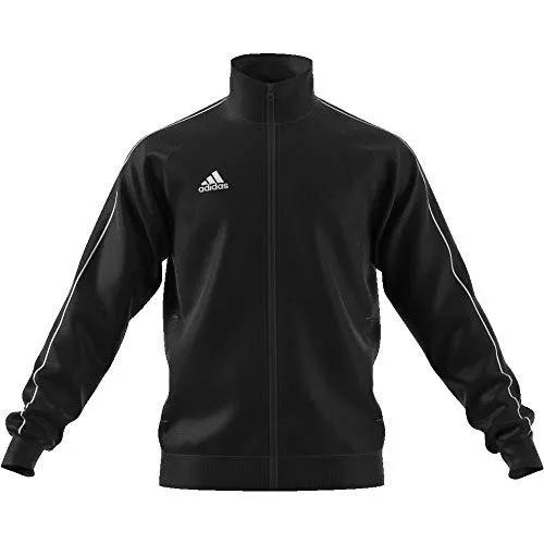 Adidas CE9053 Core 18 Polyester Jacket - Black/White, Large