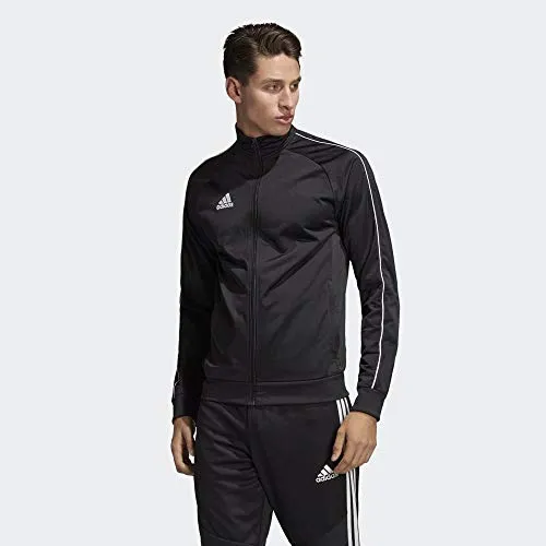 Adidas CE9053 Core 18 Polyester Jacket - Black/White, Large