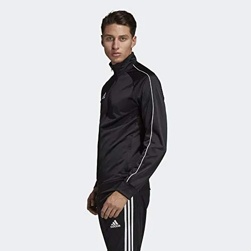 Adidas CE9053 Core 18 Polyester Jacket - Black/White, Large