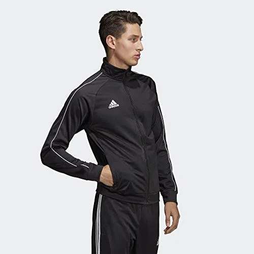 Adidas CE9053 Core 18 Polyester Jacket - Black/White, Large