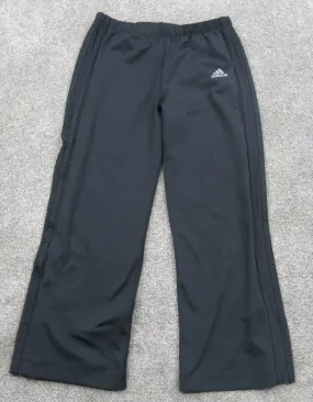 Adidas Track Pants Youth Boys Small S Black Activewear Running Jogging Pants
