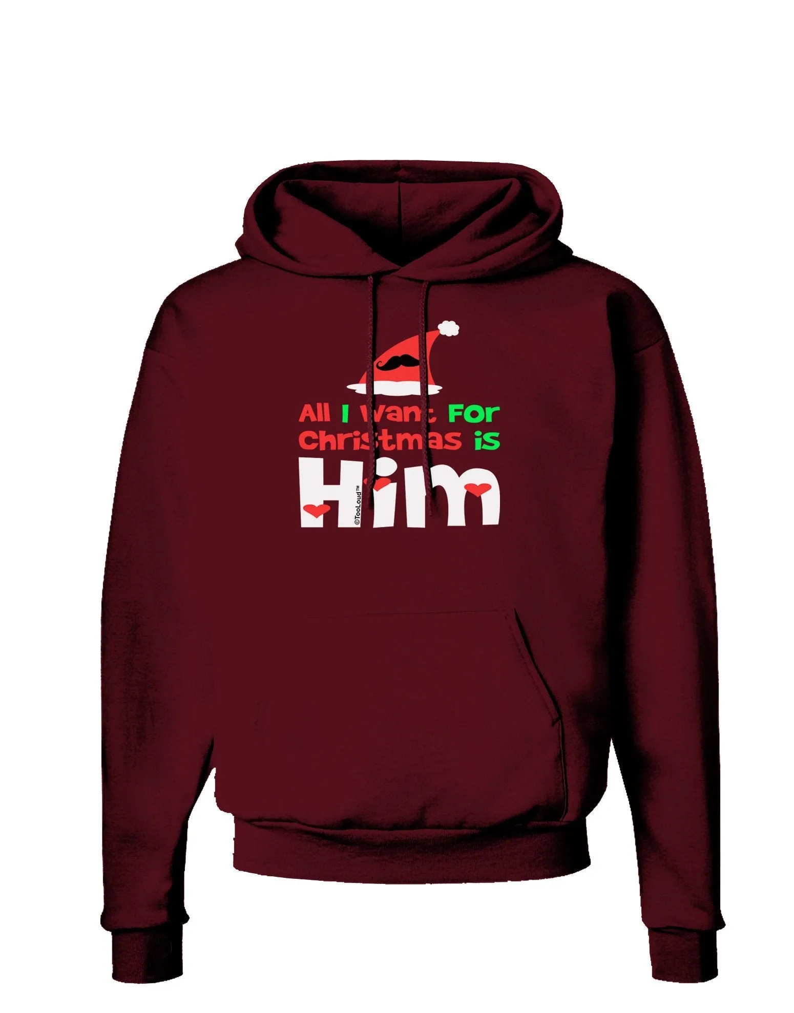 All I Want is Him Matching His & Hers Dark Hoodie Sweatshirt