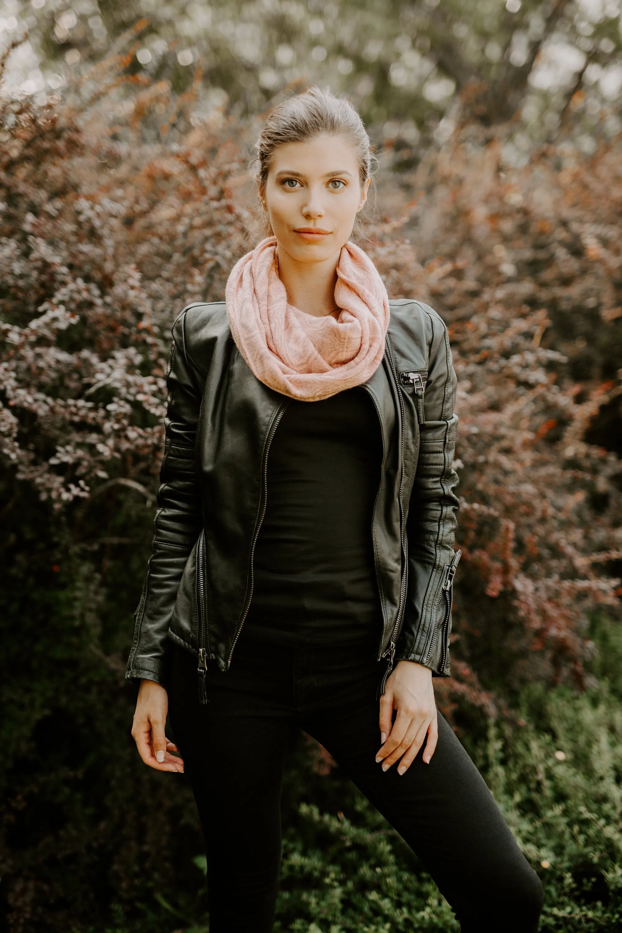 Alpaca Wool Infinity Fall Scarf, Warm & Lightweight