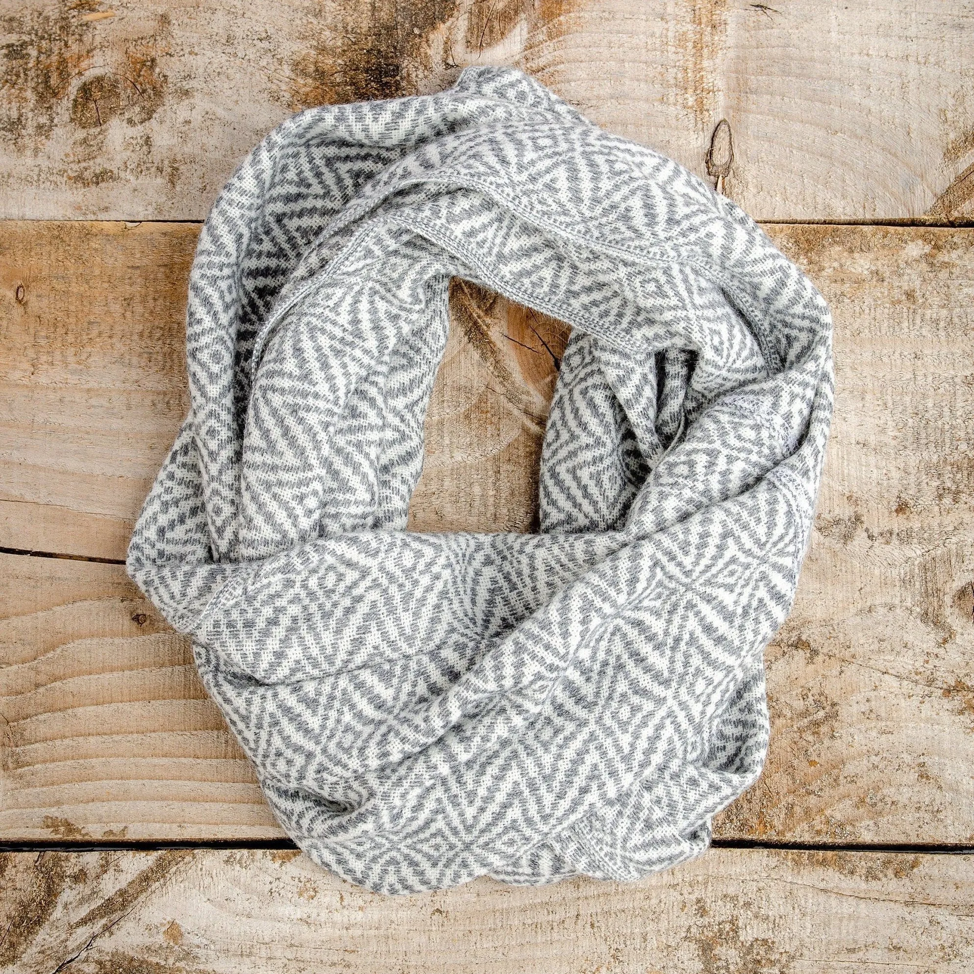 Alpaca Wool Infinity Fall Scarf, Warm & Lightweight