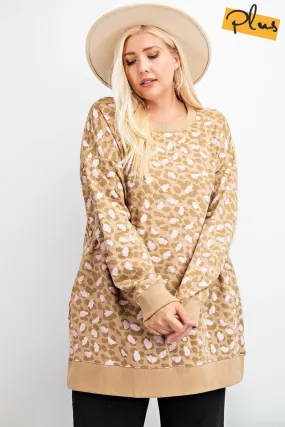 Animal Print Knit Dress Plus