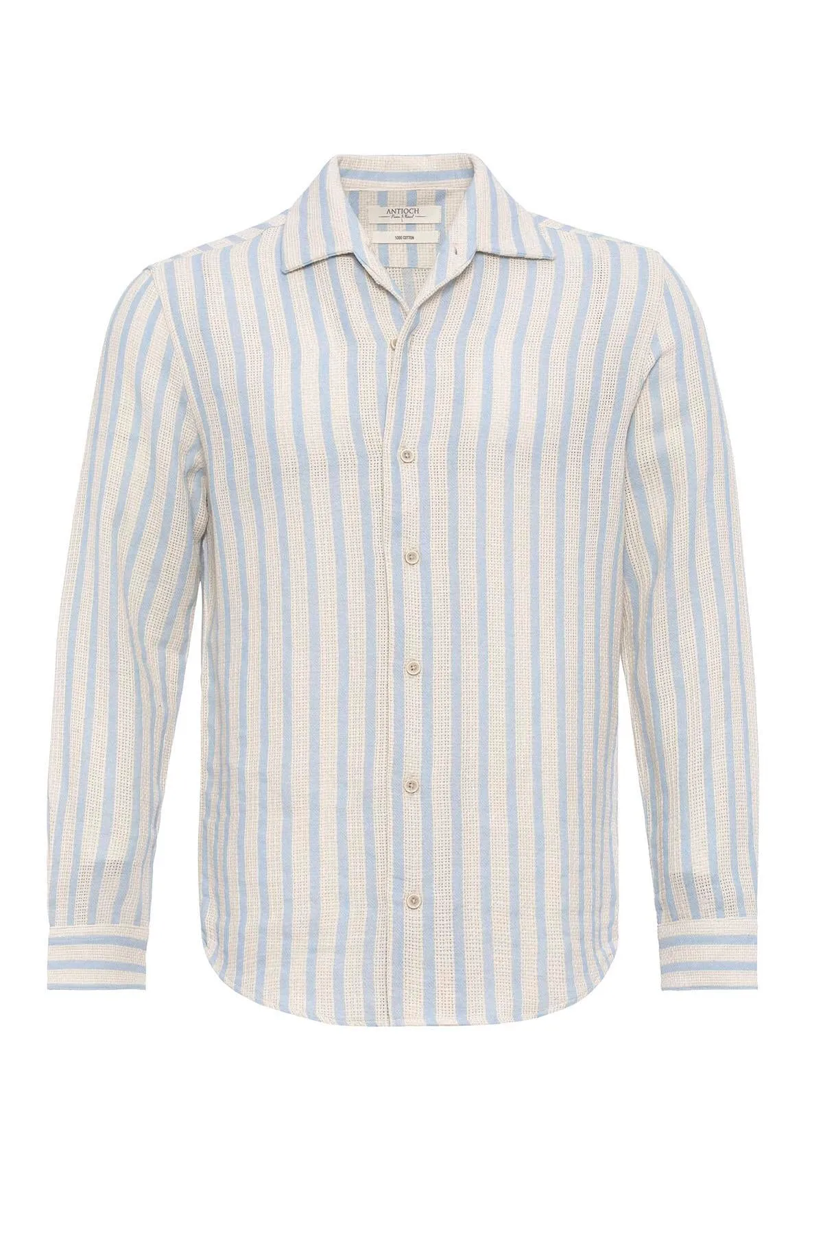 ANT Striped Knitted Long Sleeve Men's Shirt - Darwin