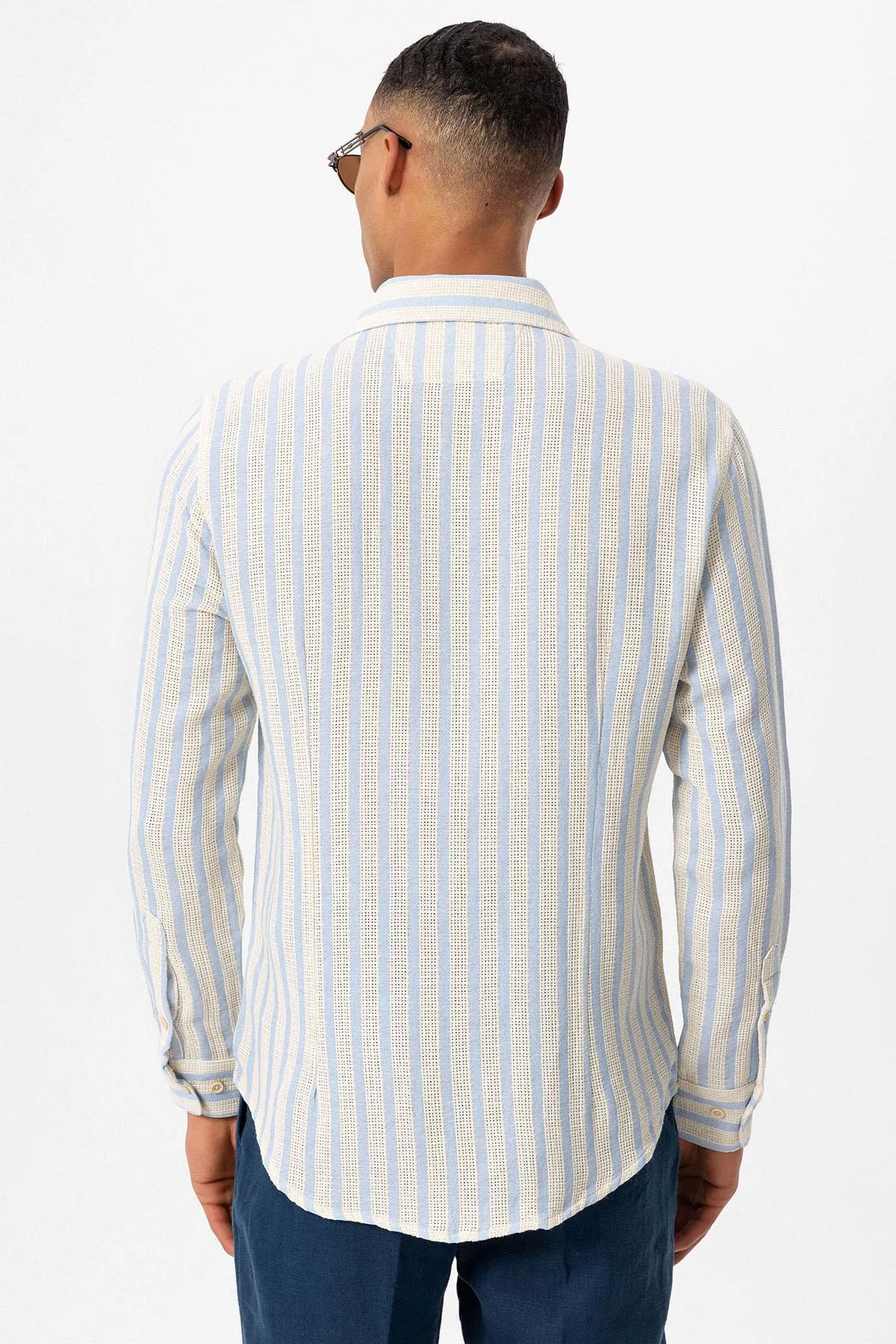ANT Striped Knitted Long Sleeve Men's Shirt - Darwin