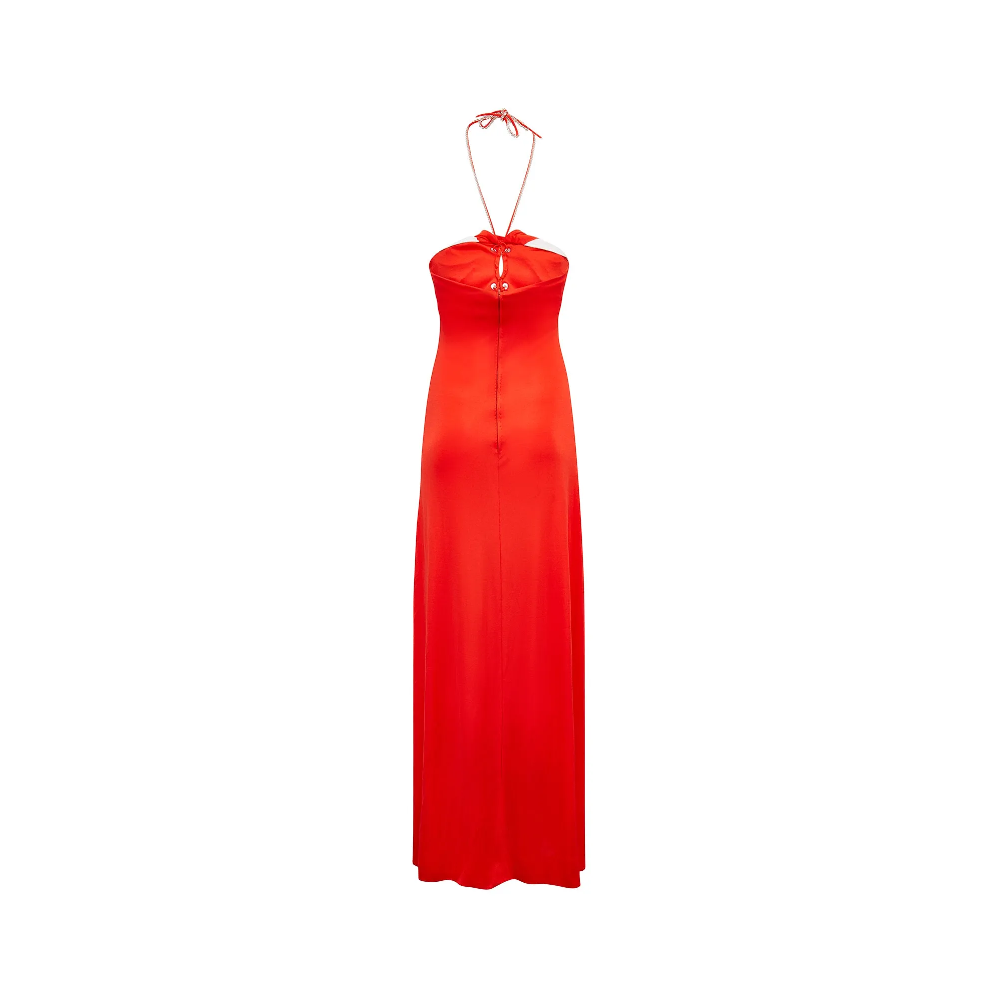 ARCHIVE - 1970s Loris Azzaro Red Keyhole Halterneck Dress