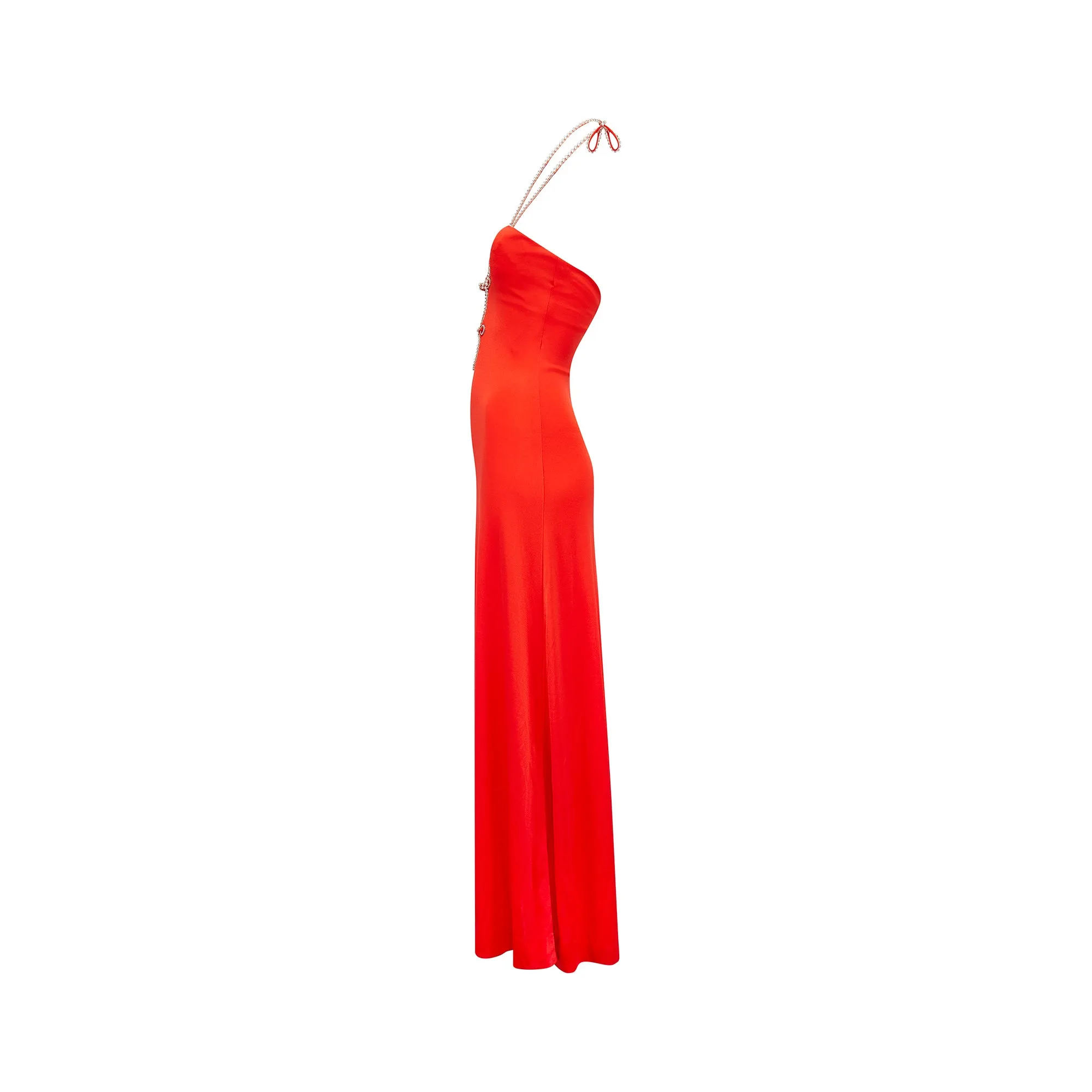ARCHIVE - 1970s Loris Azzaro Red Keyhole Halterneck Dress