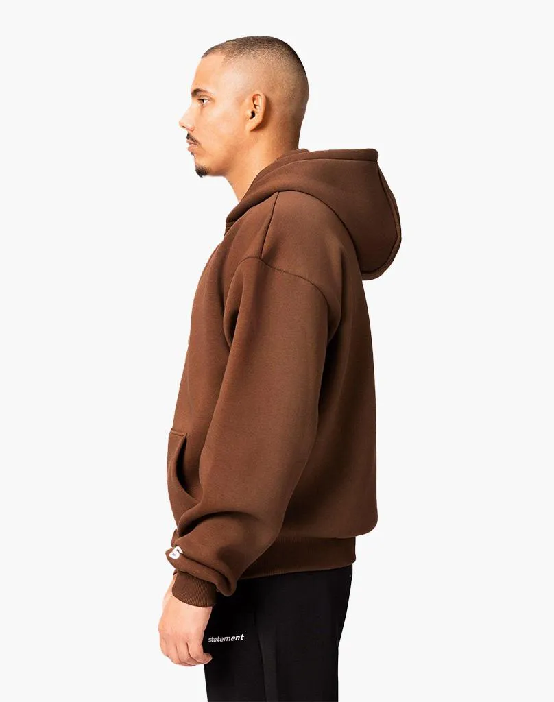 BASIC ZIP-HOODIE (COFFEE BROWN)