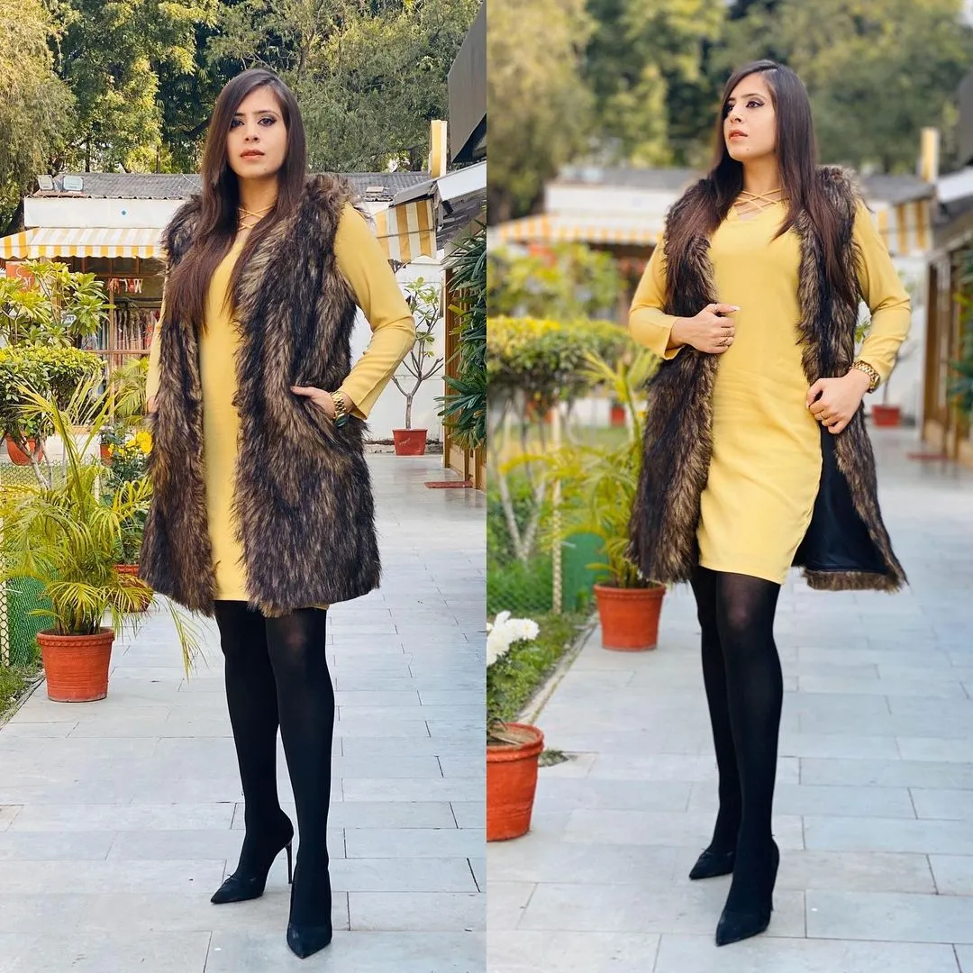 Black Fur Shrug