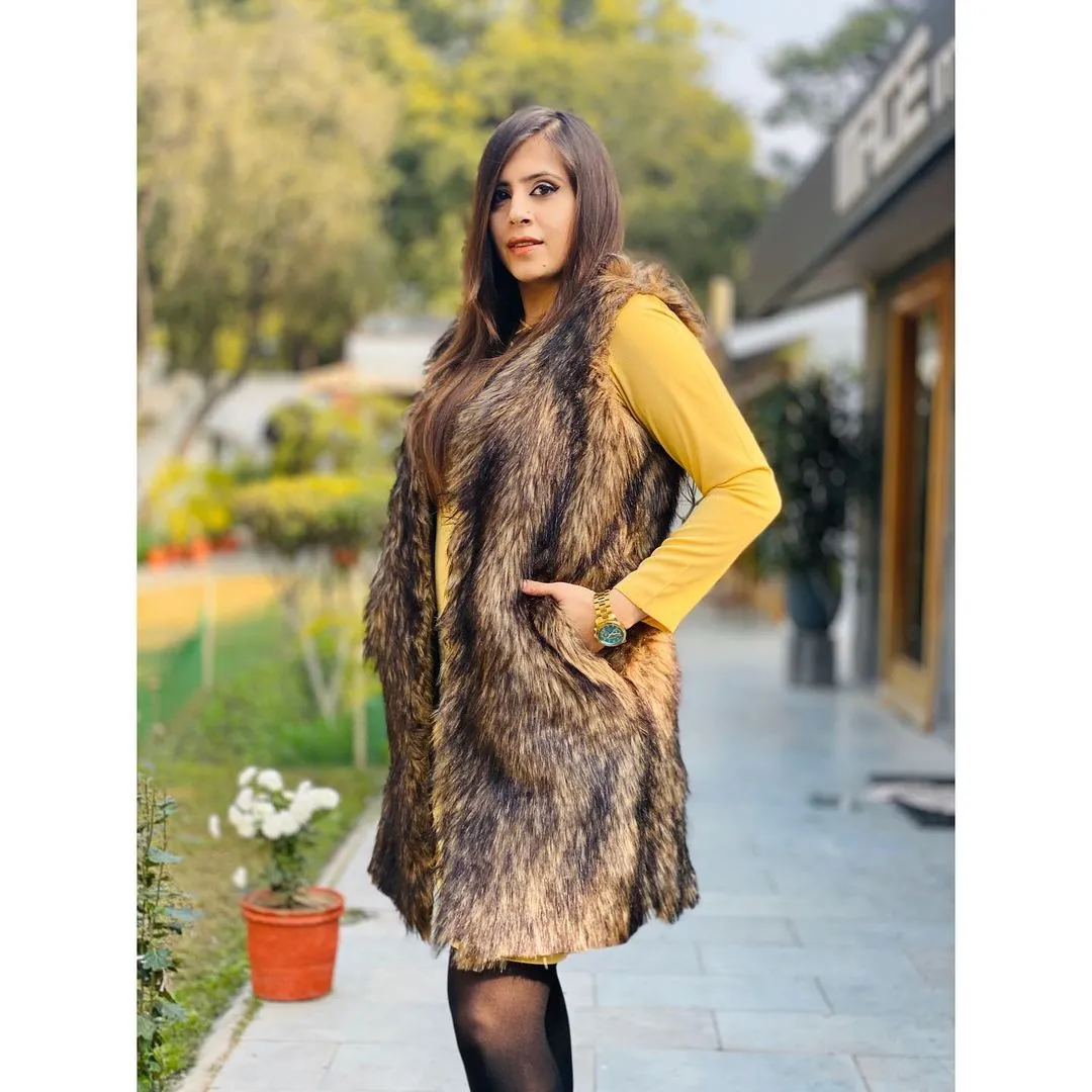 Black Fur Shrug