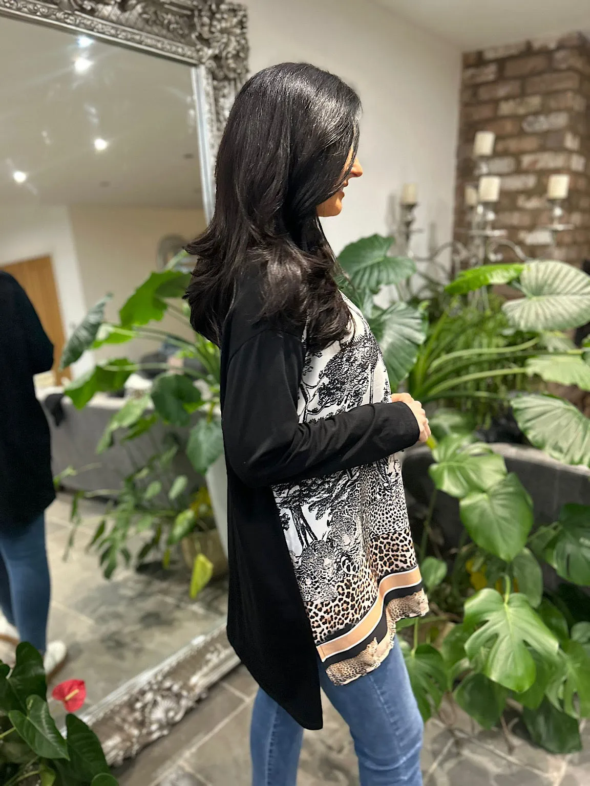 Black Rainforest Print Tunic Vienna