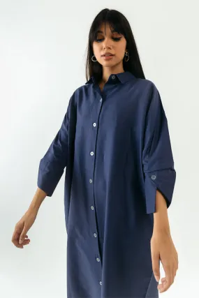 Blue Linen Long Tunic