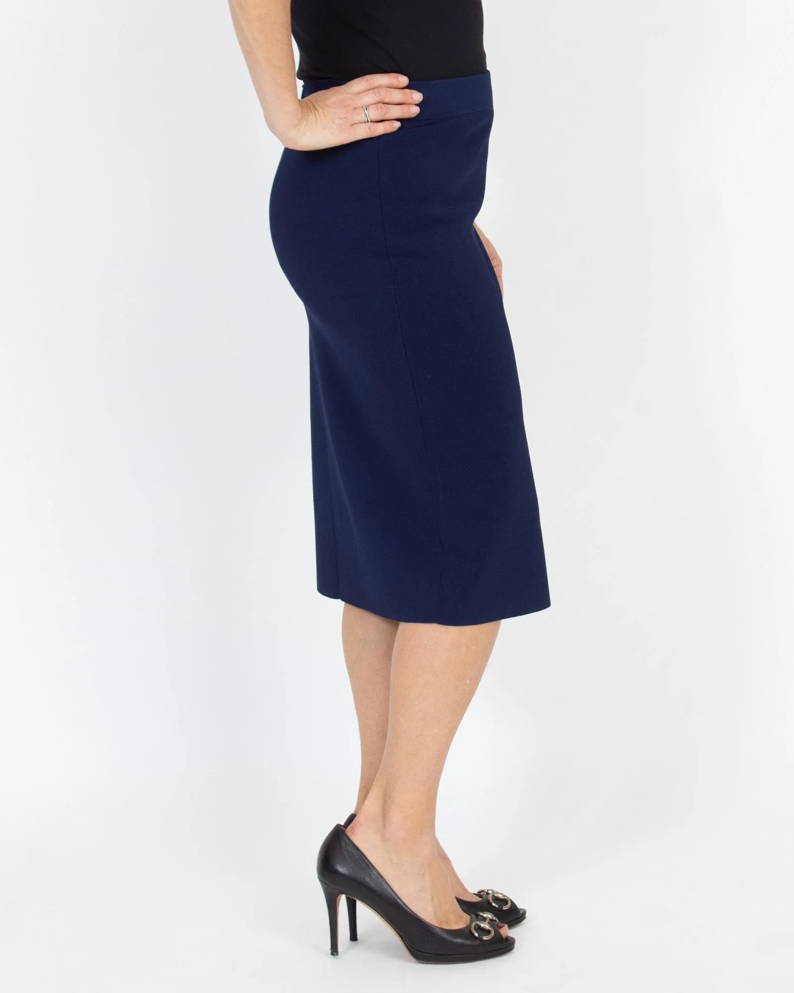 Blue Pencil Skirt