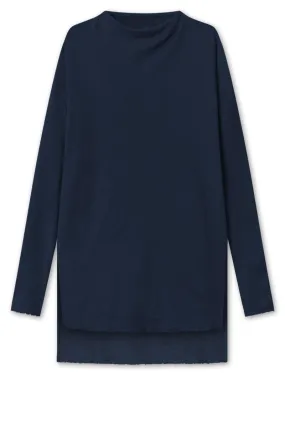 Blusbar High Neck Tunic Midnight Blue