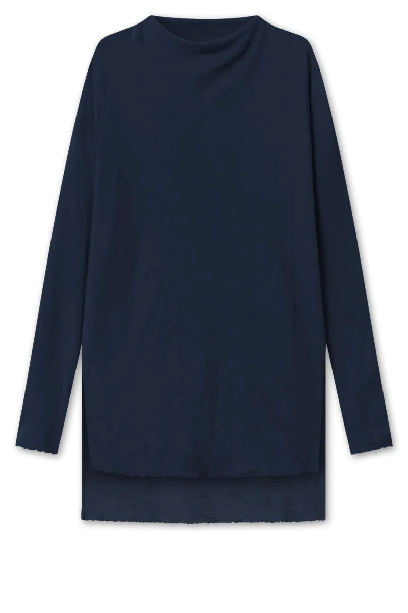 Blusbar High Neck Tunic Midnight Blue