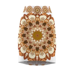 Bohemian Mandala Pencil Skirt in Purple/Azure
