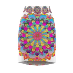 Boho Chic Mandala Pencil Skirt