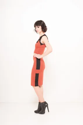 Broken Line Pencil Skirt