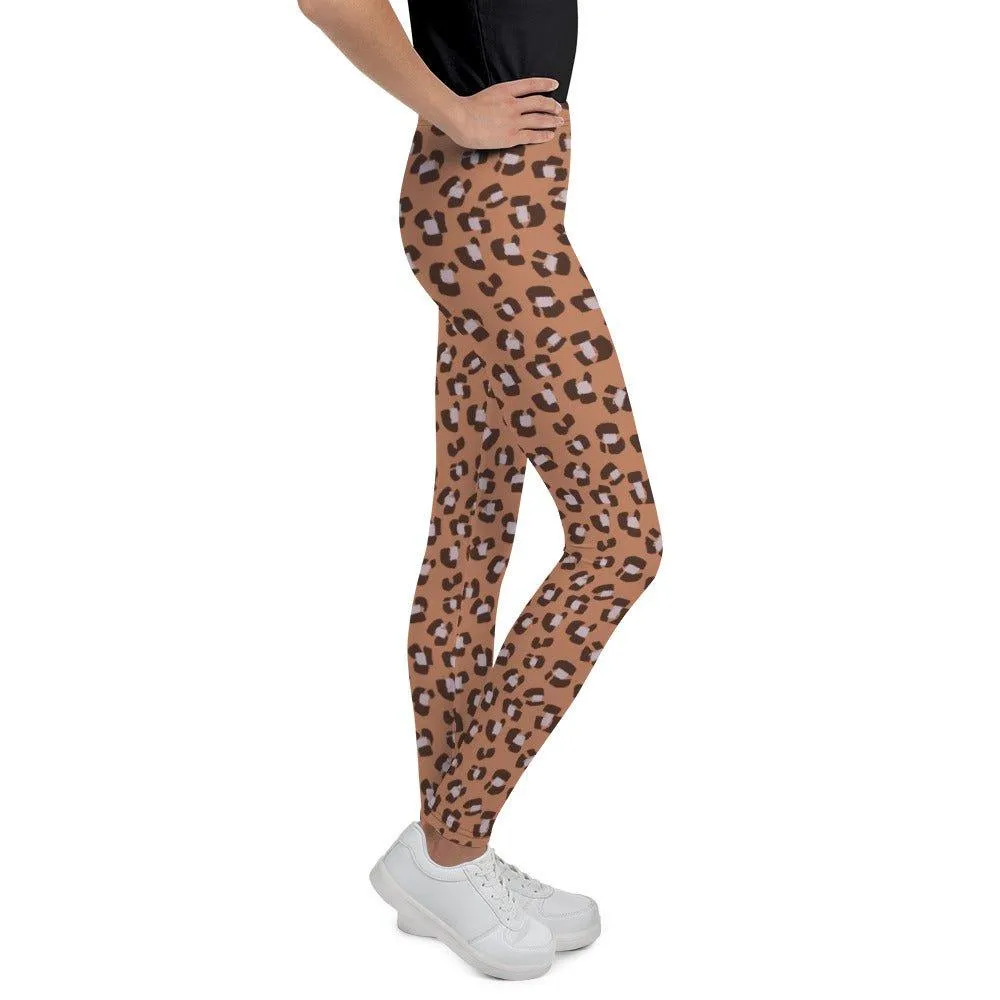 Brown Animal Print Youth Leggings