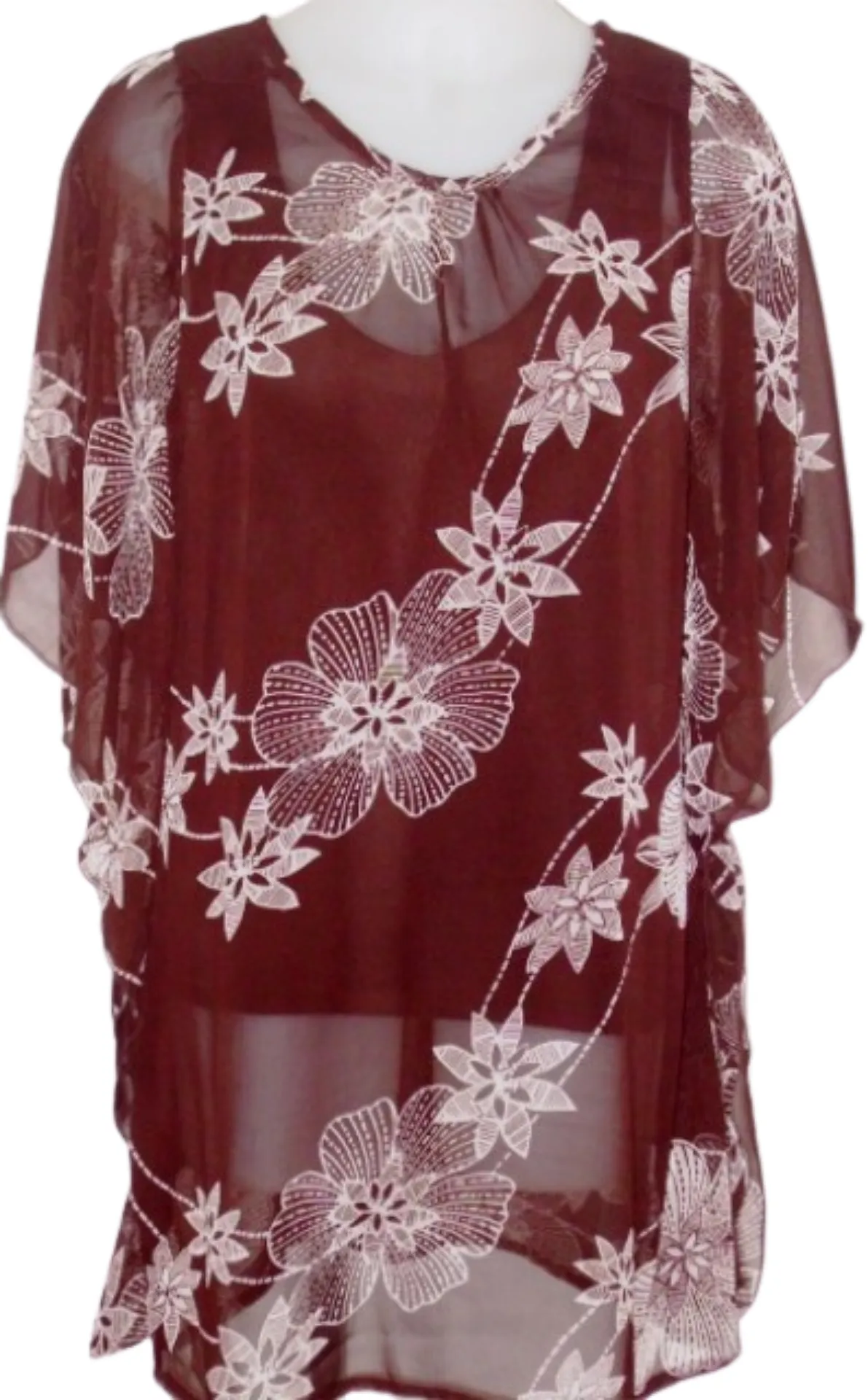 Brown Floral Kaftan