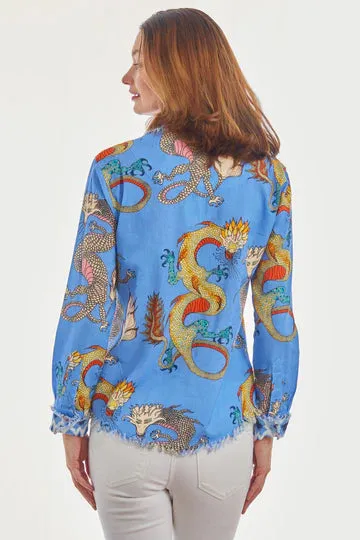 Cape Cod Tunic-Blue Dragons