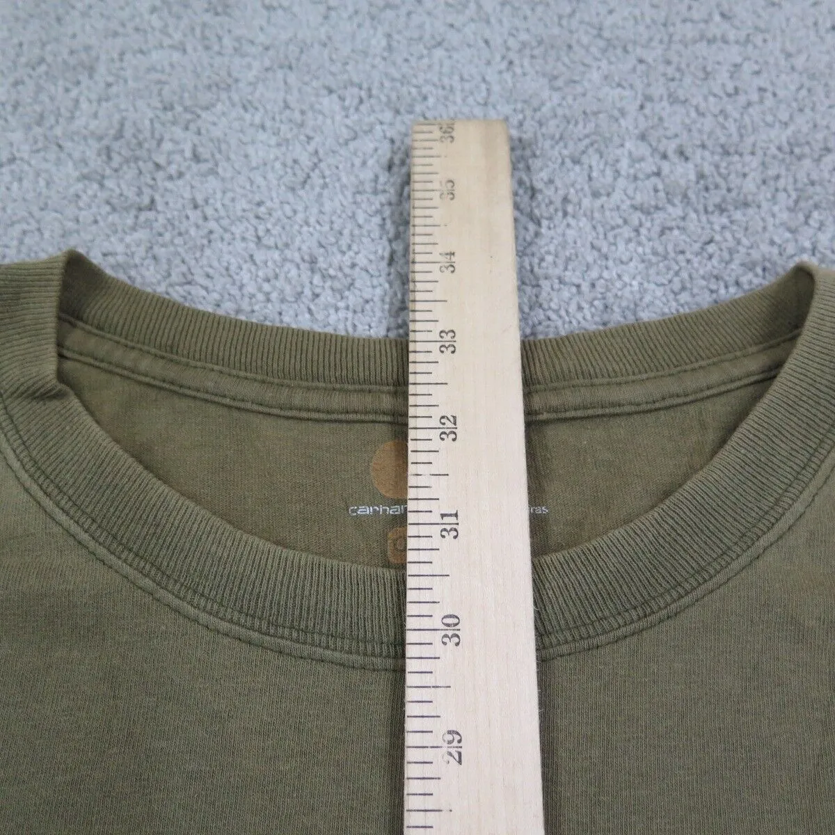 Carhartt Shirt Mens 3XL Green Crew Neck Tee Short Sleeve Original Fit Casual
