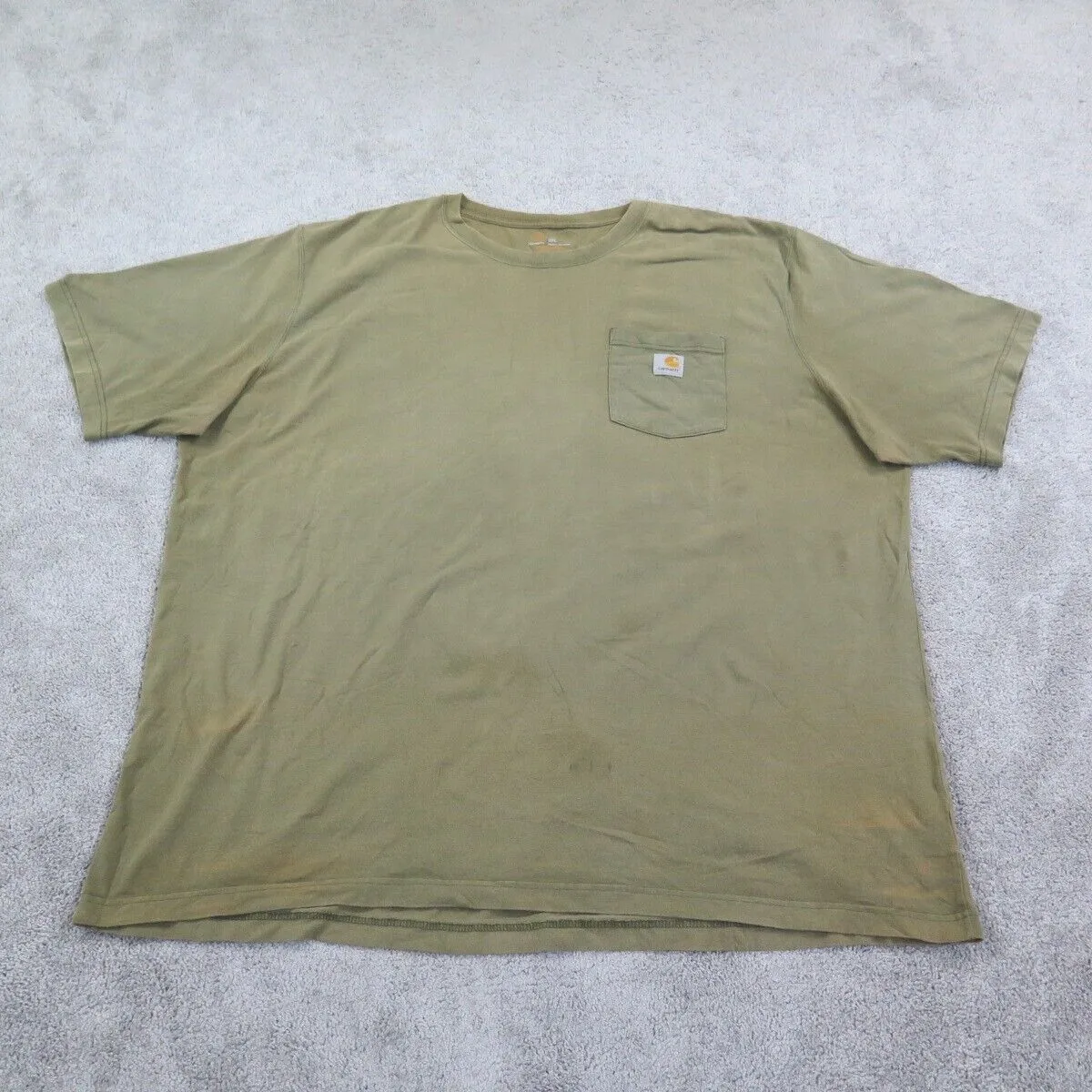 Carhartt Shirt Mens 3XL Green Crew Neck Tee Short Sleeve Original Fit Casual