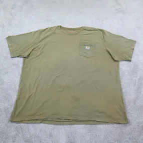 Carhartt Shirt Mens 3XL Green Crew Neck Tee Short Sleeve Original Fit Casual