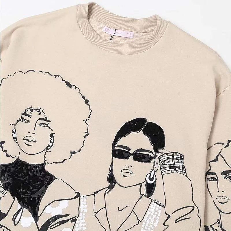Casual O-neck Pullover Sweatshirt