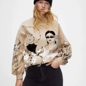 Casual O-neck Pullover Sweatshirt