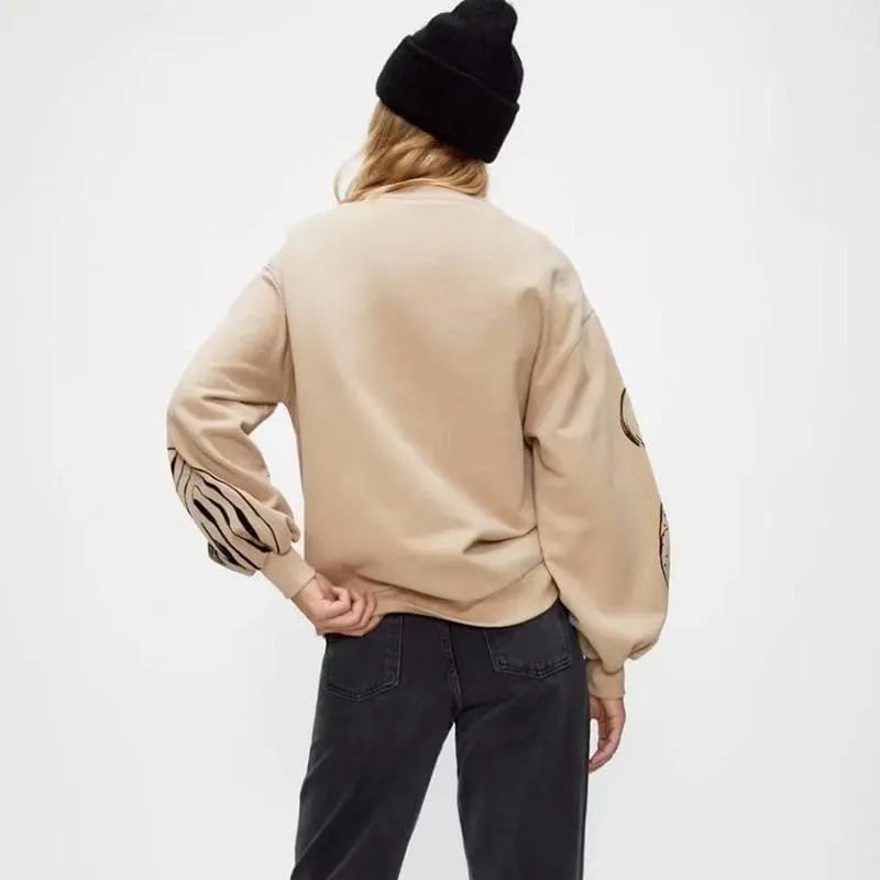 Casual O-neck Pullover Sweatshirt