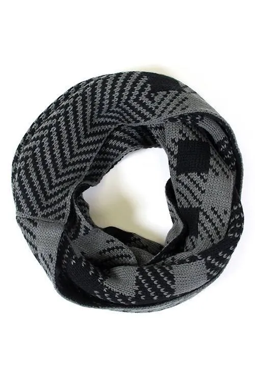 Chevron Pattern Infinity Scarf