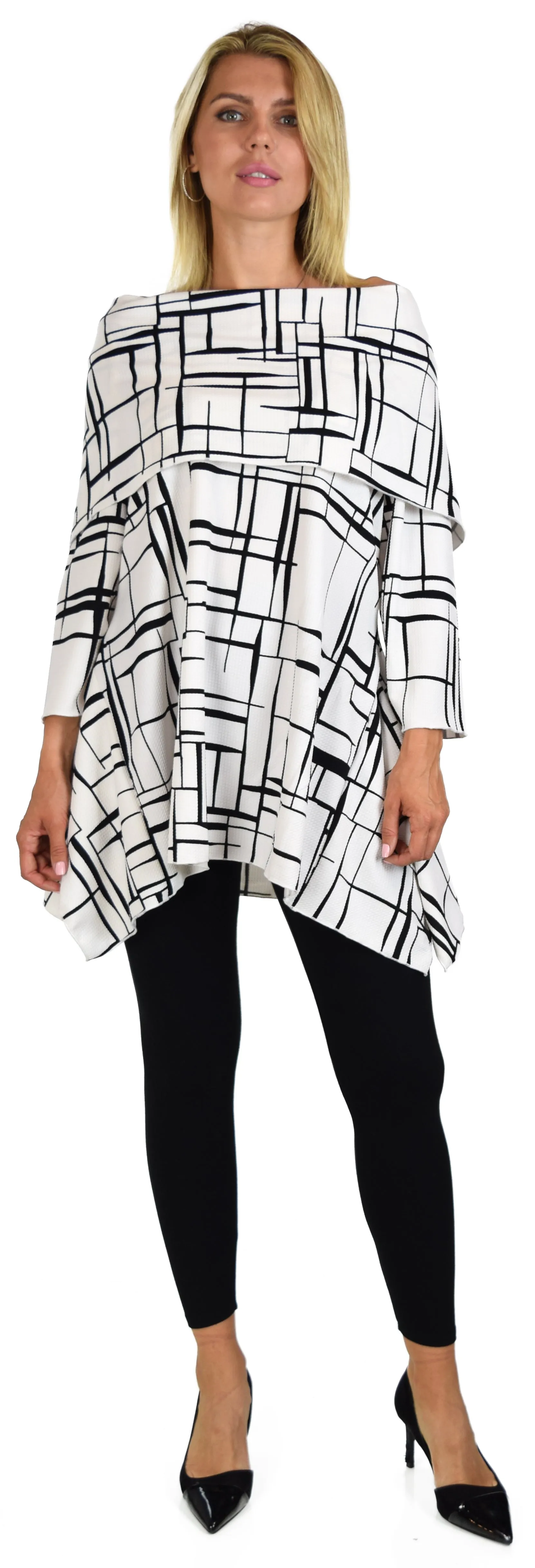Copy of High End Tunic, Designer Tunic, Cowl Neck Tunic, Plus size tunic, Women Tunic, In premium Textured Fabric. L to 3XL