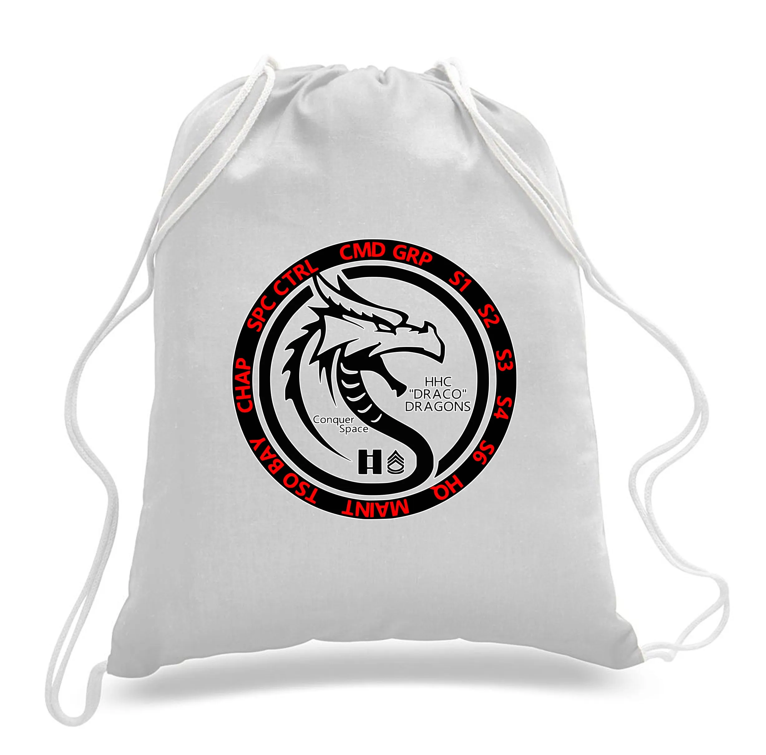 Cotton Canvas Draw String Bag- Comes in White and Black.