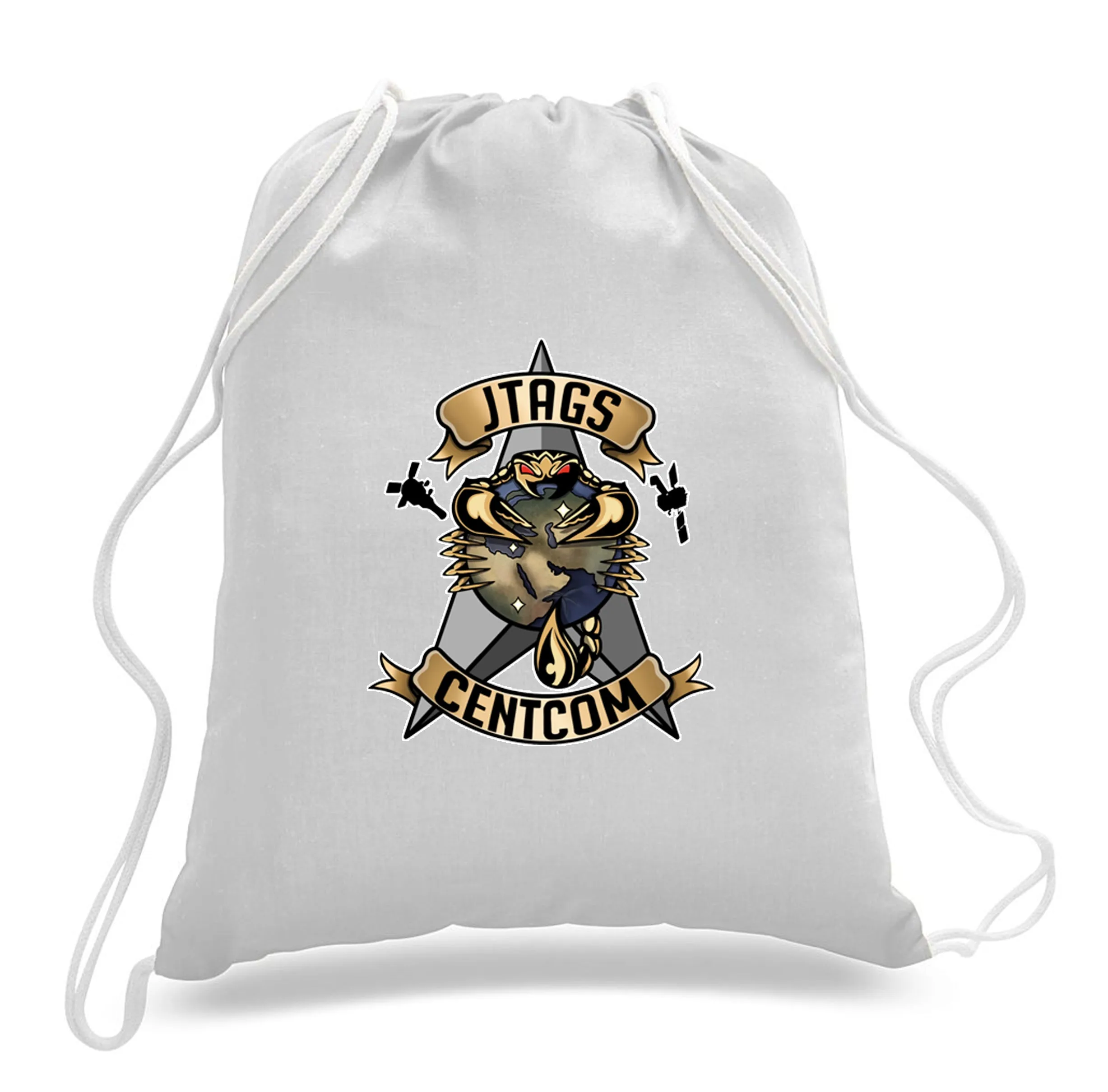 Cotton Canvas Draw String Bag- Comes in White and Black.