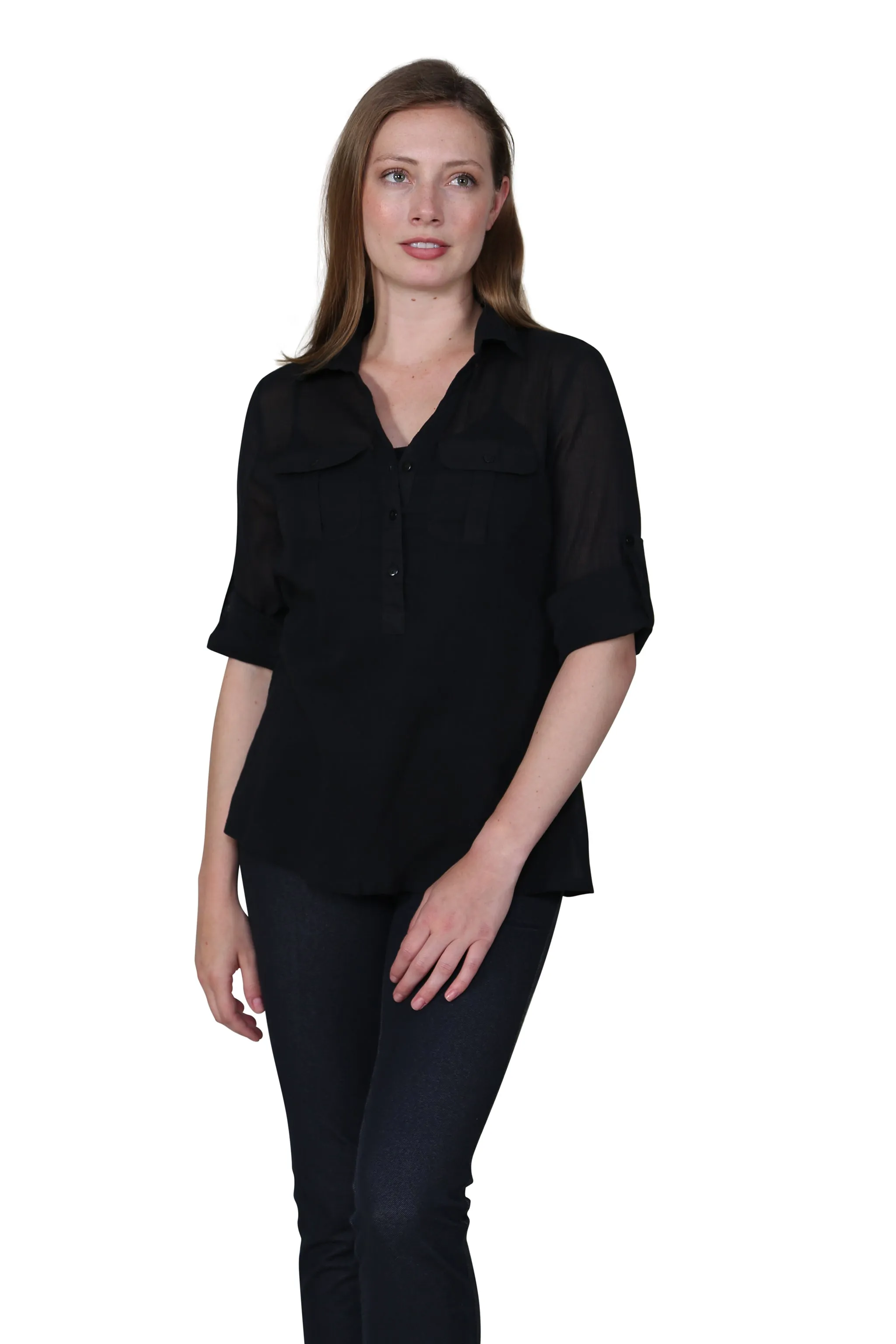 Cotton Gauze Camp Shirt