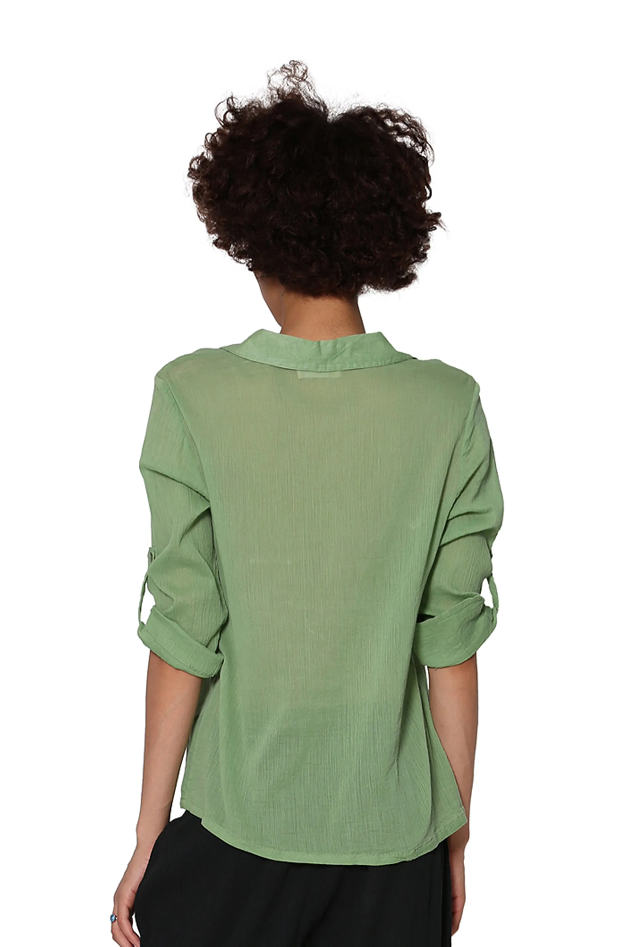 Cotton Gauze Camp Shirt
