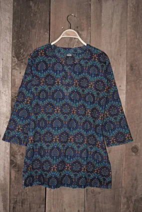 Cotton Tunic Top Bohemian Print