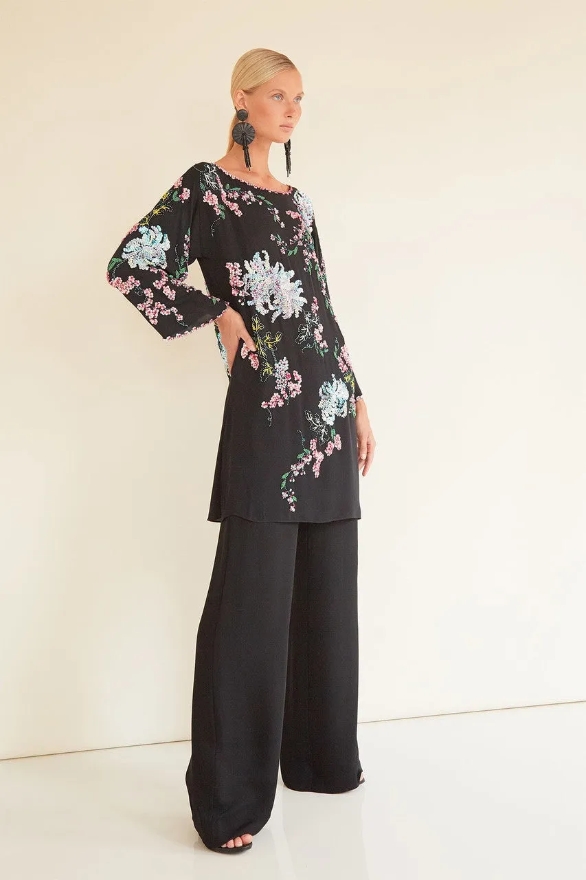 Couture Chrystanthemum Beaded Top