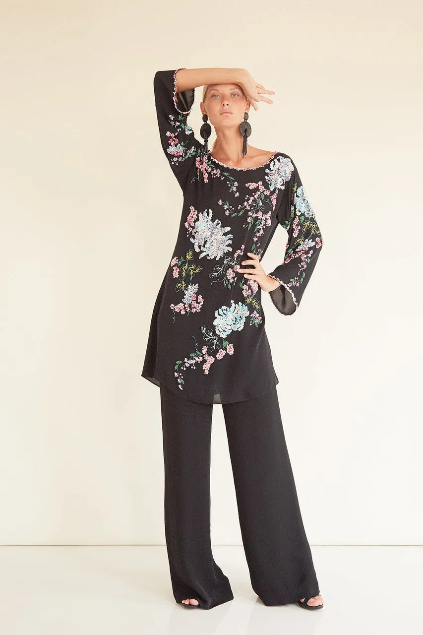 Couture Chrystanthemum Beaded Top